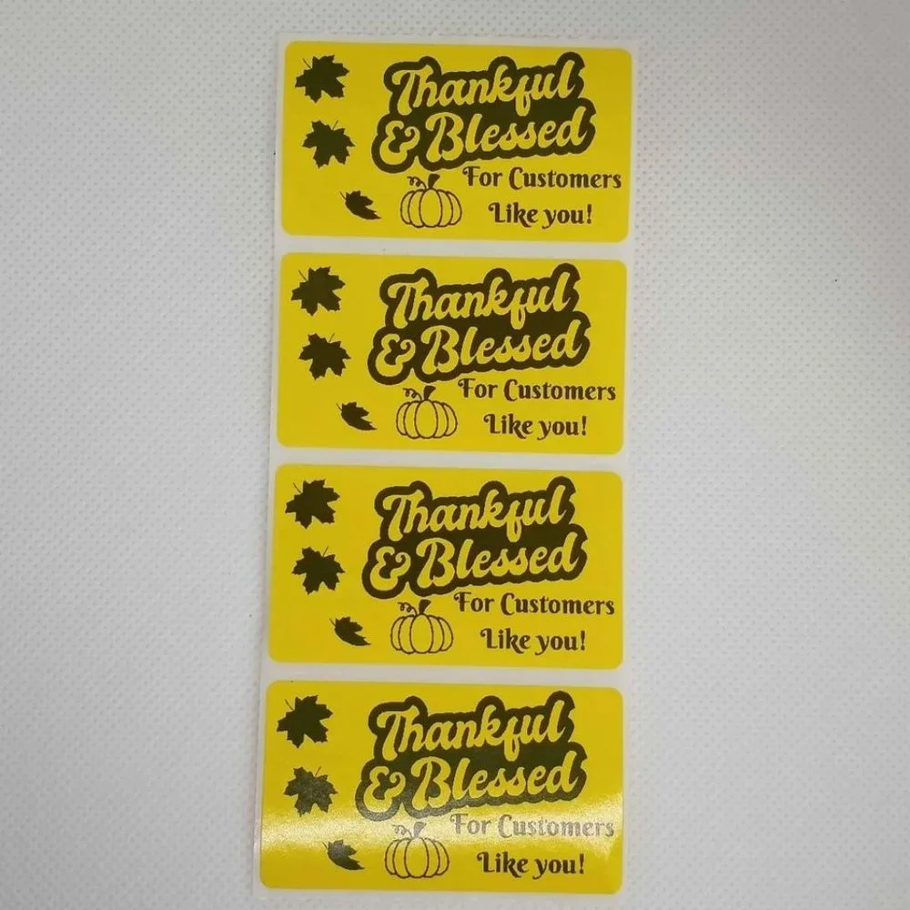 💙100 Thankful & Blessed- Shipping Labels Thermal Packaging Stickers 2.25